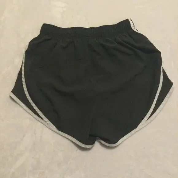 Nike Dri Fit Running Shorts Women S White/Grey Brief-Lined Mesh Sides - Picture 7 of 7